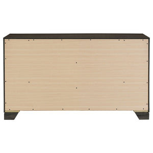 Funston - 6 Drawer Dresser Cabinet - Brown Oak