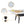 Landon - Coffee Table With Glass Marble Texture Top And Bent Wood Design