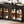 4-Door Large Storage Sideboard Buffet Cabinet with Glass Doors Arched Cabinet (Black)
