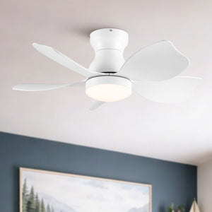 Low Profile Flush Mount Ceiling Fan With Light