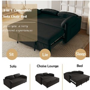 Sofa, Dual Purpose Lounge With Retractable Queen Size Bed