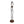 Bento 67.5' Contemporary Metal Floor Lamp in Black Metal and Walnut Wood with White Shade