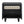 Black Nightstand with Rattan Detail