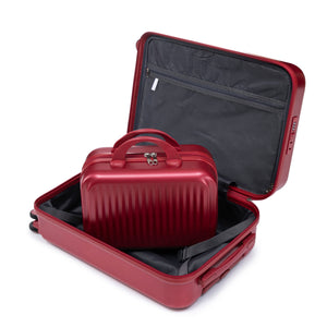 14'/20' 2 pcs ABS Spinner Wheel Luggage Set with Combination Lock and Front Opening Design