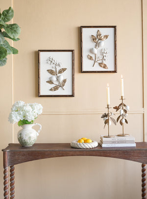 Set of 2 Distressed Brown Frame Decorative Accessories