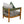 [Set of 2] Acacia Wood Outdoor Club Chair with Rope Accents