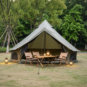 Oxford Bell Tent 13.1FT with Stove Jack for Family Camping