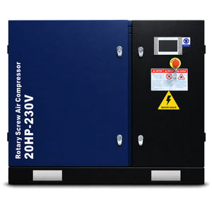 20HP Rotary Screw Air Compressor, 74 CFM, 125 PSI, Industrial-Grade