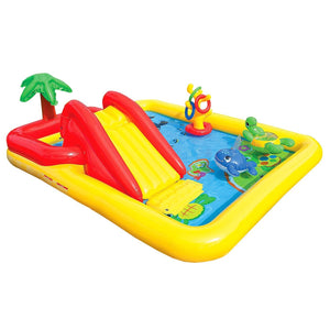 Intex 120V Quick Fill AC Electric AirPump & Intex Inflatable Ocean Play Kid Pool