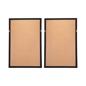 Leaf Shadow Box Wall Decor (Set of 2) - White / Gray
