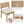 U_Style Multi-Person Outdoor Acacia Wood Dining Table and Chair Set