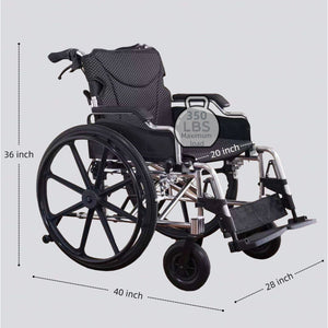 Heavy Duty Foldable Manual Wheelchair with Double X Force Support