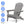 Classic Gray Cedar Wood Lounge Patio Chair Set of 2