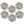 Iced Leaf/Twig Ball Christmas Tree Ornaments - Set of 4