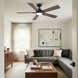 Reversible Motor Integrated LED Dimmable Ceiling Fan With Light
