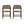 Wooden Frame Counter Stool with Rattan Back - Set of 2