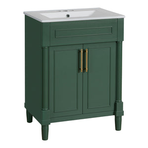 Bathroom Vanity With Integrated Sink and 2 Door Cabinet