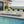 White Iron and Teak Finish Outdoor Chaise Lounge Set