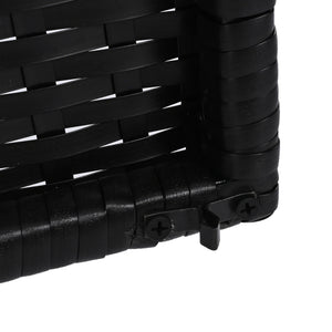K&K 47.5"W Wicker Outdoor Storage Cabinet with Tempered Glass Top
