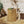 Hand Painted Wood Stump Style Outdoor Side Table - Light Brown