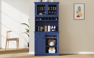 TOPMAX Farmhouse Freestanding Buffet with Hutch