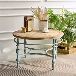 Round Top Carved Table For Living Room
