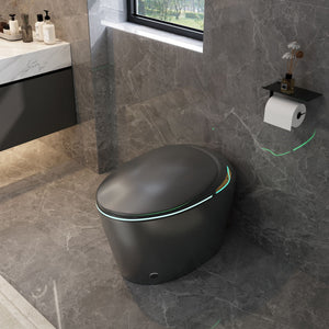 Unique Smart Toile With Built In Bidet, Auto Open / Close Seat, Foot Sensor, LED Display, Night Light, Warm Water & Dryer Ceramic