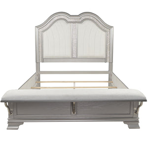 3 Piece Bedroom Set With Elegant Bed, 2 Nightstands