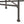 Outdoor Square Side Table with X Shaped Iron Frame - Black