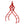 Heavy-Duty 4 Claw Timber Log Lifting Tongs Grabber - Red