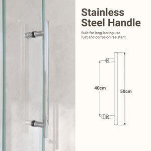 56-60"W x 72"H Frameless Single Sliding Shower Door