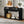 TREXM Oval Fluted Console Table with 2 Drawers and Bottom Shelf