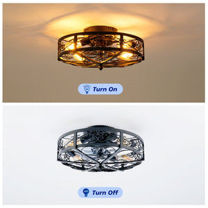 20" Mounting Type Ceiling Fan with Reversible Motor and Remote Control