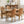 French Style Solid Wood Frame Antique Painting, Hand-Pulled Buckle Decoration Artificial Dining Chair With Nailhead Trim, Wood Legs