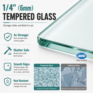 60 in. W x 72 in. H Semi-Frameless Sliding Shower Door