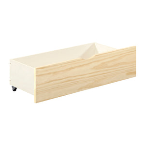 Natural Pine Finish 2pcs Storage Boxes with Caster Wheels