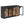 4-Door Large Storage Sideboard Buffet Cabinet with Glass Doors Arched Cabinet (Black)
