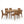 7 Piece Outdoor Acacia Wood Dining Set, 71