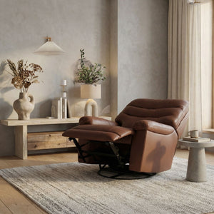 Oslo Antelope - Swivel Glider Recliner With Manual Footrest