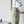 7.7x7.7x14.6' White Ceramic Flower Vase with Green Floral Pattern