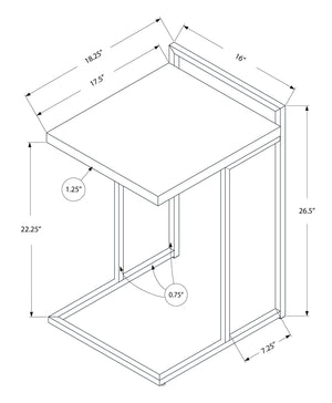 C-Shaped Accent Table, Contemporary & Modern
