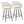 Margarite - Contemporary Fixed Height Counter Stool With Square Footrest (Set of 2)