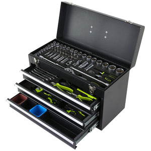 465-Piece Mechanics Tool Set with 3-Drawer Heavy Duty Metal Box Repair Tool Kit
