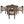 5 Piece Round Patio Table & Cushioned Armrest Chairs, Outdoor Dining Set With Umbrella Hole
