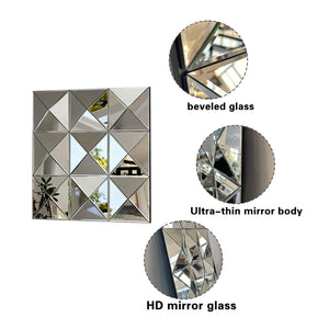 3D Mirror Wall Decor Beveled Glass Wall Mirror