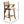 Barstool With Soft Curved Lines and Sturdy Frame (Set of 2) - Brown