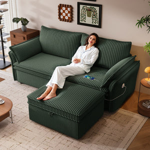 Multi-Functional 85-Inch Convertible Sofa Bed