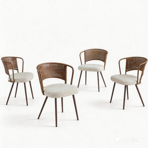 Farmhouse Style Wicker Dining Chair