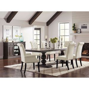 Tufted Rolled Backrest Side Chairs (Set of 2)