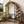 Metal Garden Arch with Bench Turned into Flower Stand